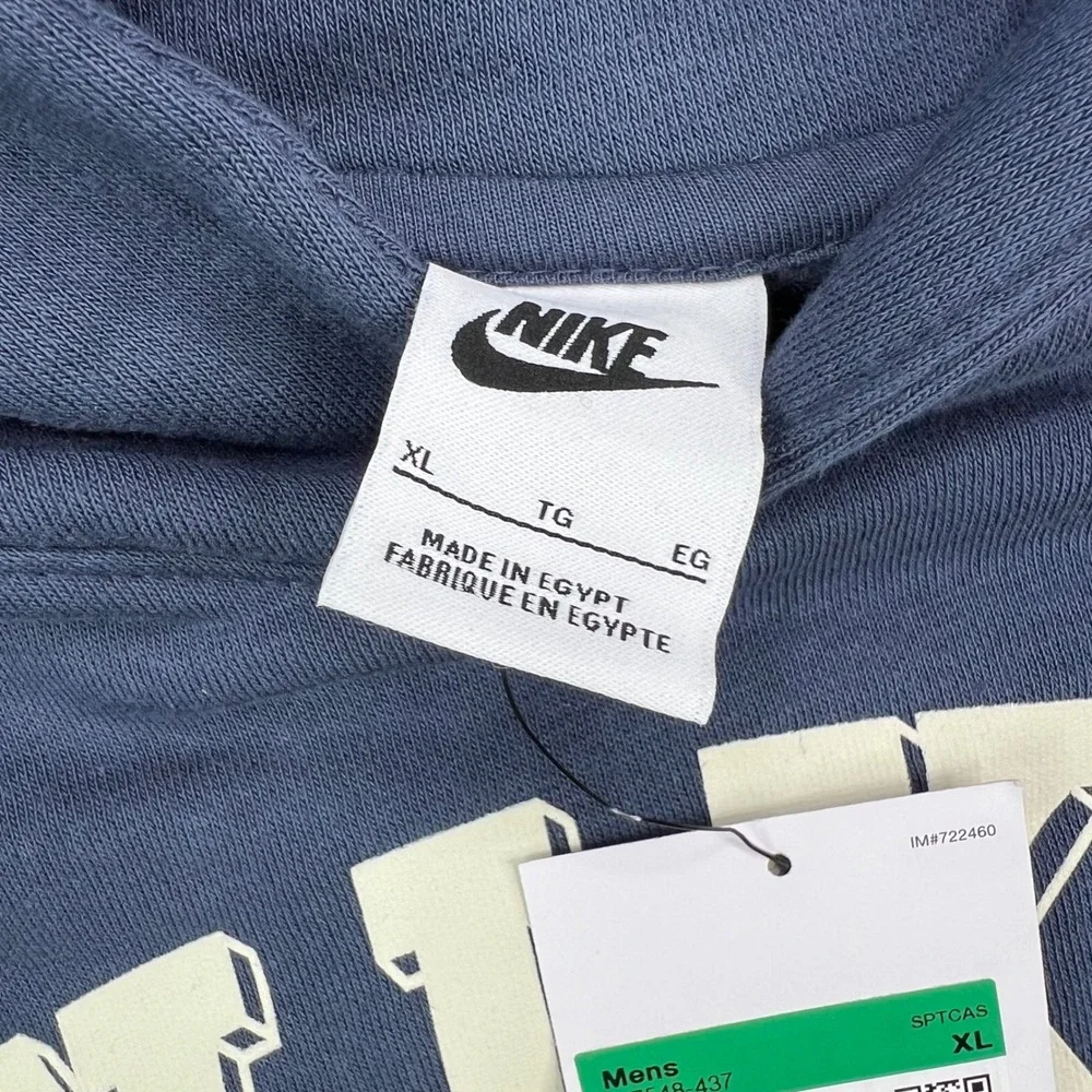 Nike BTS Baskteball Graphic Hoodie Mens XL‎ Blue Fleece Pullover Long Sleeve